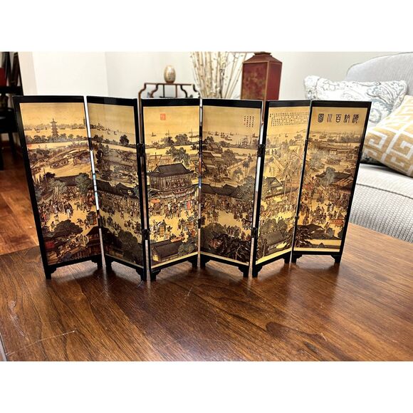 A Home Decor, Mini Room Divider, Decorative Lacquerware,Traditional Lacquer-Tech - Picture 2 of 4